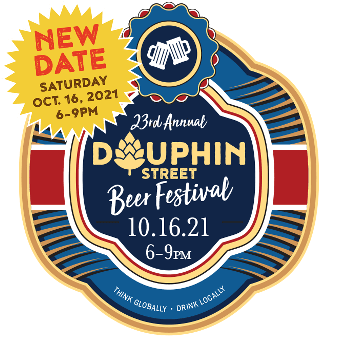 New Date Saturday Oct 16, 2021 | 6-9 PM | 23rd Annual Dauphin Street Beer Festival
